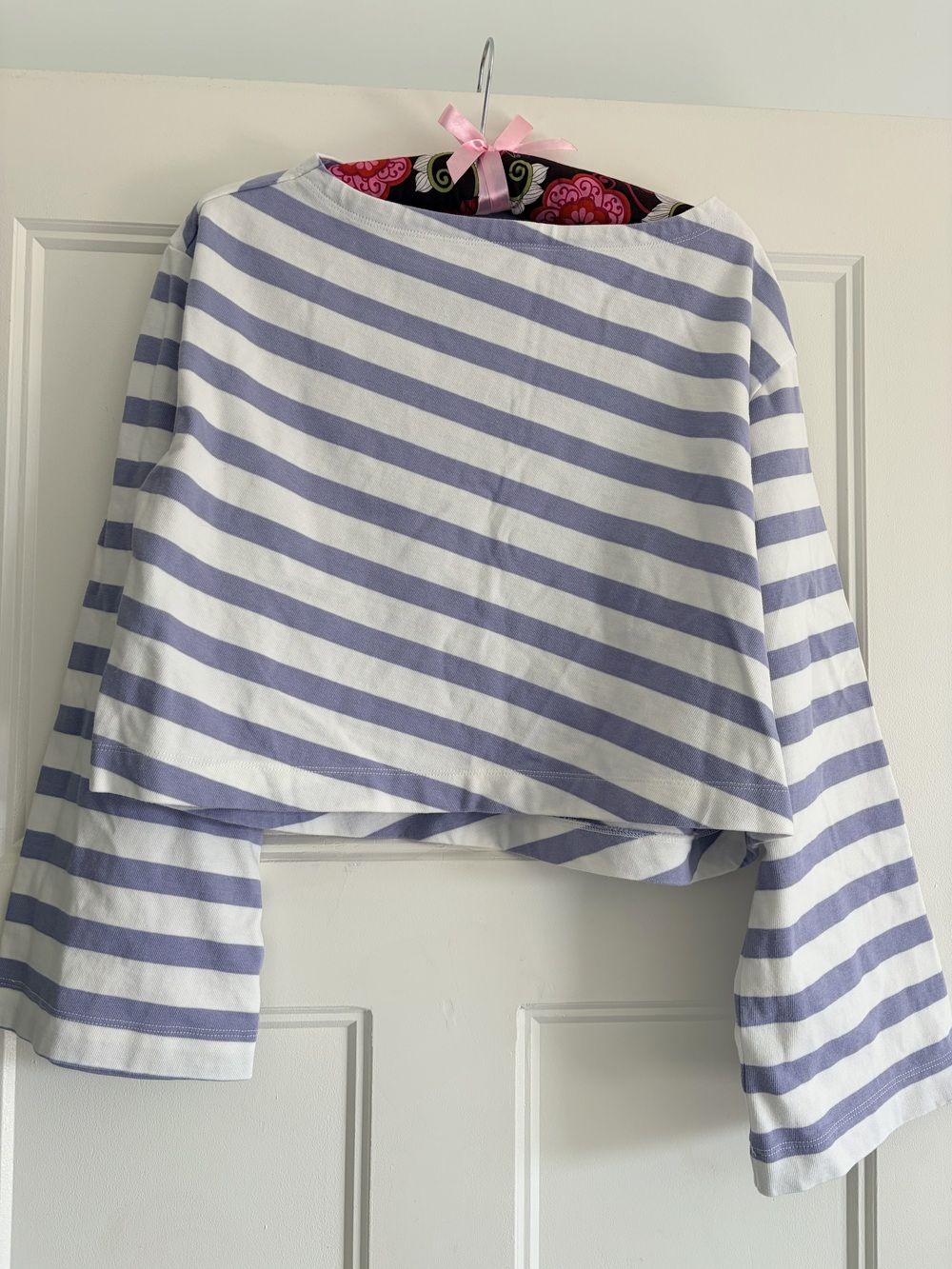 Boatneck Bell-Sleeve Knit Top
